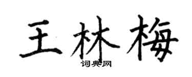 何伯昌王林梅楷书个性签名怎么写