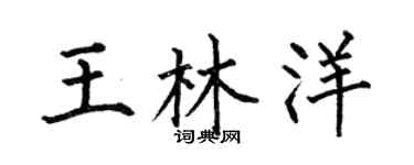 何伯昌王林洋楷书个性签名怎么写
