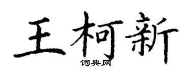 丁谦王柯新楷书个性签名怎么写