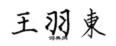 何伯昌王羽东楷书个性签名怎么写