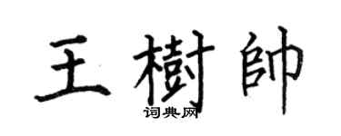 何伯昌王树帅楷书个性签名怎么写