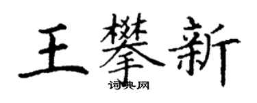 丁谦王攀新楷书个性签名怎么写