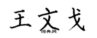 何伯昌王文戈楷书个性签名怎么写