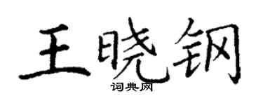 丁谦王晓钢楷书个性签名怎么写