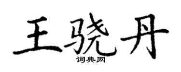 丁谦王骁丹楷书个性签名怎么写