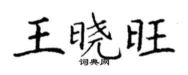 丁谦王晓旺楷书个性签名怎么写