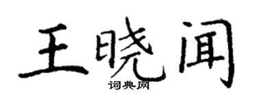 丁谦王晓闻楷书个性签名怎么写