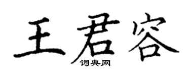 丁谦王君容楷书个性签名怎么写
