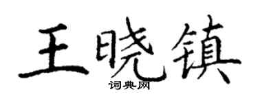 丁谦王晓镇楷书个性签名怎么写
