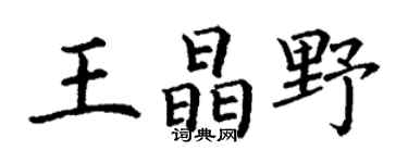 丁谦王晶野楷书个性签名怎么写