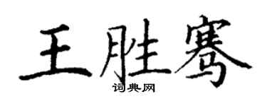 丁谦王胜骞楷书个性签名怎么写