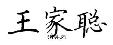 丁谦王家聪楷书个性签名怎么写