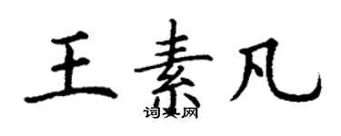 丁谦王素凡楷书个性签名怎么写