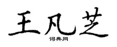 丁谦王凡芝楷书个性签名怎么写