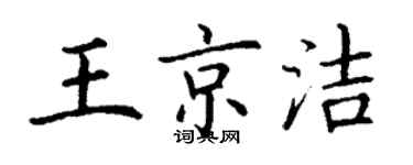 丁谦王京洁楷书个性签名怎么写