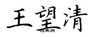 丁谦王望清楷书个性签名怎么写