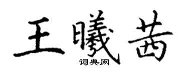 丁谦王曦茜楷书个性签名怎么写
