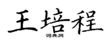 丁谦王培程楷书个性签名怎么写
