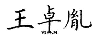 丁谦王卓胤楷书个性签名怎么写