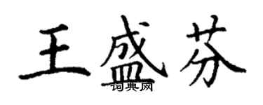 丁谦王盛芬楷书个性签名怎么写