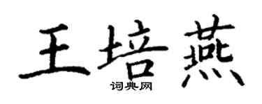 丁谦王培燕楷书个性签名怎么写