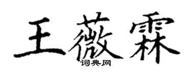 丁谦王薇霖楷书个性签名怎么写