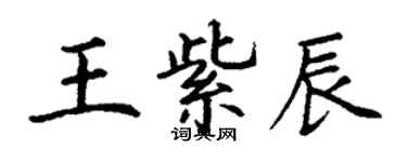 丁谦王紫辰楷书个性签名怎么写
