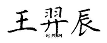 丁谦王羿辰楷书个性签名怎么写