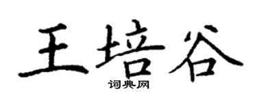 丁谦王培谷楷书个性签名怎么写