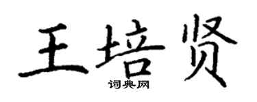 丁谦王培贤楷书个性签名怎么写