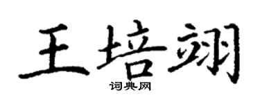 丁谦王培翊楷书个性签名怎么写