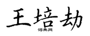 丁谦王培劫楷书个性签名怎么写