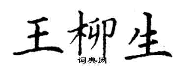 丁谦王柳生楷书个性签名怎么写