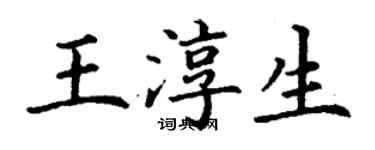 丁谦王淳生楷书个性签名怎么写