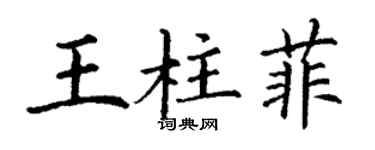 丁谦王柱菲楷书个性签名怎么写