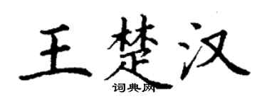 丁谦王楚汉楷书个性签名怎么写