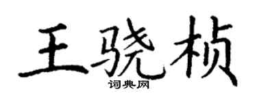 丁谦王骁桢楷书个性签名怎么写