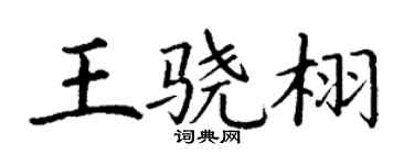 丁谦王骁栩楷书个性签名怎么写