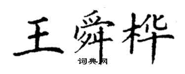 丁谦王舜桦楷书个性签名怎么写