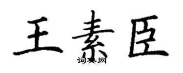 丁谦王素臣楷书个性签名怎么写