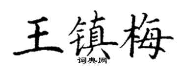 丁谦王镇梅楷书个性签名怎么写