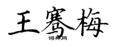 丁谦王骞梅楷书个性签名怎么写