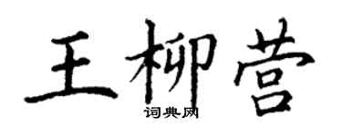 丁谦王柳营楷书个性签名怎么写