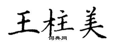 丁谦王柱美楷书个性签名怎么写