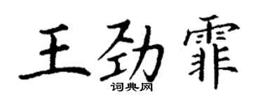 丁谦王劲霏楷书个性签名怎么写
