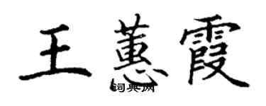 丁谦王蕙霞楷书个性签名怎么写