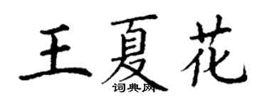 丁谦王夏花楷书个性签名怎么写