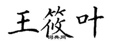 丁谦王筱叶楷书个性签名怎么写