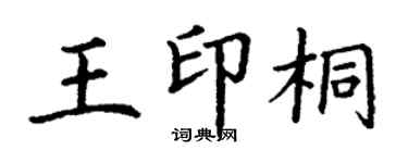 丁谦王印桐楷书个性签名怎么写