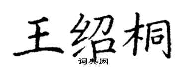 丁谦王绍桐楷书个性签名怎么写